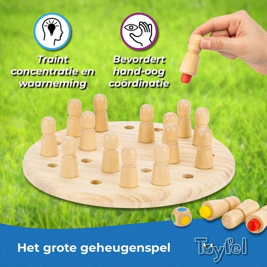 Toyfel Magnus Houten Memory Schaakspel Met Tas 30 Cm Memory Chess Montessori Educatief Speelgoed Voor Kinderen Spel Voor Logica & Co Rdinatie 6 Toyfel Magnus Houten Memory Schaakspel Met Tas 30 Cm Memory Chess Montessori Educatief Speelgoed Voor Kinderen Spel Voor Logica & Co Rdinatie - Afbeelding 6