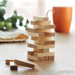 ESTARK Stapeltoren Mini - Actiespel - Pocket Size - Hout - License Uitgave - Jongens En Meisjes - Behendigheidspel - Toren Stapel Stapelen Stapelspel - Mini Stapeltoren -kinderspellen Winkel 550x550 60