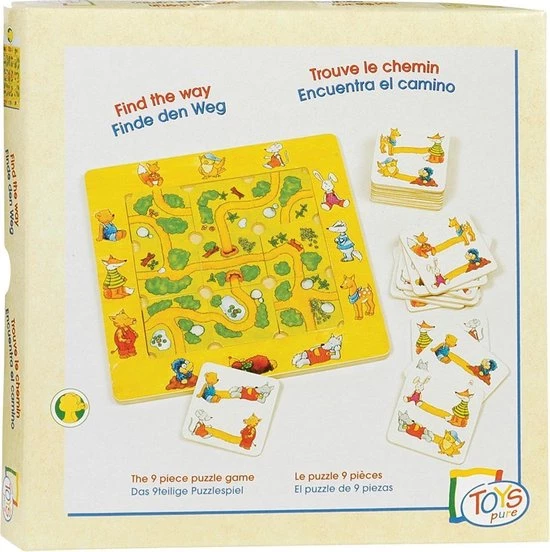 Goki Gezelschapsspel: VIND DE WEG! 21x21cm, 9-delig, Met 20 Speel 2 Goki Gezelschapsspel: VIND DE WEG! 21x21cm, 9-delig, Met 20 Speel - Afbeelding 2