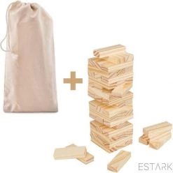 ESTARK Stapeltoren Mini - Actiespel - Pocket Size - Hout - License Uitgave - Jongens En Meisjes - Behendigheidspel - Toren Stapel Stapelen Stapelspel - Mini Stapeltoren -kinderspellen Winkel 550x553 1