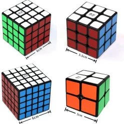 Qiyi 4 In 1 Voordeelpakket - Speed Cube - MoYu Cube - Speed Cube - Breinbreker 2x2, 3x3, 4x4, 5x5 -kinderspellen Winkel 550x556 5