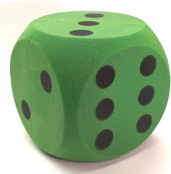 Merkloos 2x Grote Foam Dobbelstenen Groen 16 X 16 Cm 2 Merkloos 2x Grote Foam Dobbelstenen Groen 16 X 16 Cm - Afbeelding 2