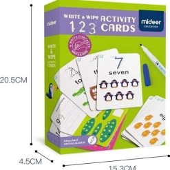 MiDeer Ik Leer Schrijven Woorden & Rekenen (2 Separate Sets) - Engelse Woorden Leren - Herbruikbare Pennen En Kaarten - 2 Verschillende Sets Pennen En Kaarten - Flash Card Voor Vroeg Onderwijs: Ik Leer Engelse Woordjes & Ik Leer Rekenen -kinderspellen Winkel 550x560 3