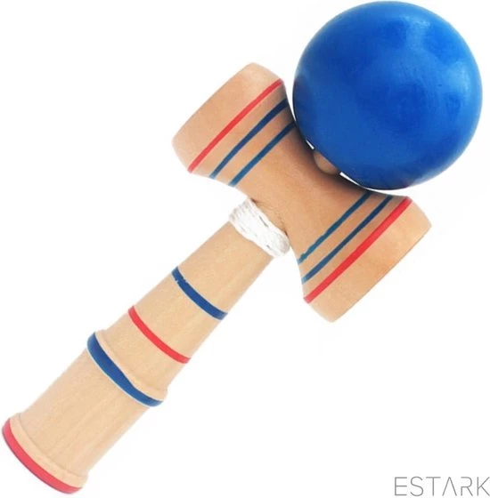 ESTARK Kendama - Jumbo Kendama - Natural Beech Wood - Blauwe Houten LUXE Kendama 17 X 7 Cm - Kendama 11 ESTARK Kendama - Jumbo Kendama - Natural Beech Wood - Blauwe Houten LUXE Kendama 17 X 7 Cm - Kendama - Afbeelding 11