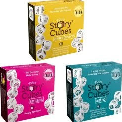 Merkloos Spellenbundel - Dobbelspel - 3 Stuks - Rory's Story Cubes Fantasia, Astro & Emergency