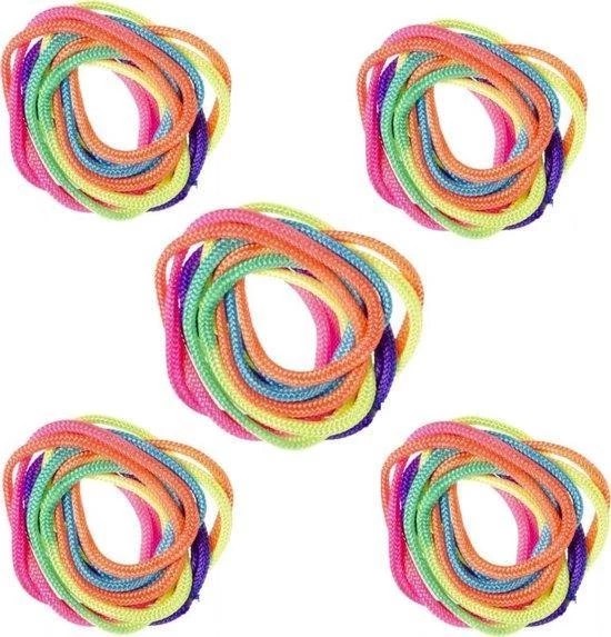 5x FG Rainbow Rope - Regenboog Touw - Vingertouw - 19cm - Regenboog 1 5x FG Rainbow Rope - Regenboog Touw - Vingertouw - 19cm - Regenboog