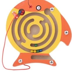 Merkloos Montessori Magnetische Doolhof Puzzel - Vis - Oranje - Geel -kinderspellen Winkel 550x577 3