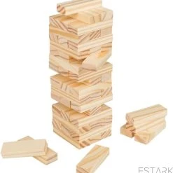 ESTARK Stapeltoren Mini - Actiespel - Pocket Size - Hout - License Uitgave - Jongens En Meisjes - Behendigheidspel - Toren Stapel Stapelen Stapelspel - Mini Stapeltoren -kinderspellen Winkel 550x578 1