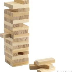 ESTARK Stapeltoren Mini - Actiespel - Pocket Size - Hout - License Uitgave - Jongens En Meisjes - Behendigheidspel - Toren Stapel Stapelen Stapelspel - Mini Stapeltoren -kinderspellen Winkel 550x592 2