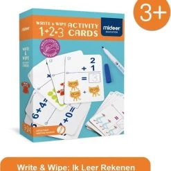 MiDeer Ik Leer Schrijven Woorden & Rekenen (2 Separate Sets) - Engelse Woorden Leren - Herbruikbare Pennen En Kaarten - 2 Verschillende Sets Pennen En Kaarten - Flash Card Voor Vroeg Onderwijs: Ik Leer Engelse Woordjes & Ik Leer Rekenen -kinderspellen Winkel 550x595 1