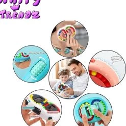 2 Stuks - Happy Trendz - Fidget Bean Puzzle 2in1 + Infinity Cube Blauw | Speelgoed | Rage | Puzzel Blauw | Stress Bal | Friemel Puzzel Bal | Nieuw Model Fidget | Fidget Infinity Cube -kinderspellen Winkel 550x604