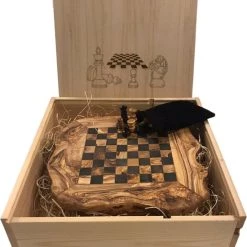 Olijfolie & Honing Schaakbord Met Geschenkverpakking