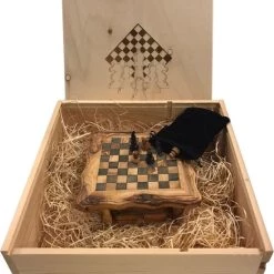 Olijfolie & Honing Schaakbord Met Geschenkverpakking