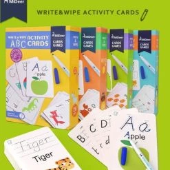MiDeer Ik Leer Schrijven Woorden & Rekenen (2 Separate Sets) - Engelse Woorden Leren - Herbruikbare Pennen En Kaarten - 2 Verschillende Sets Pennen En Kaarten - Flash Card Voor Vroeg Onderwijs: Ik Leer Engelse Woordjes & Ik Leer Rekenen -kinderspellen Winkel 550x633