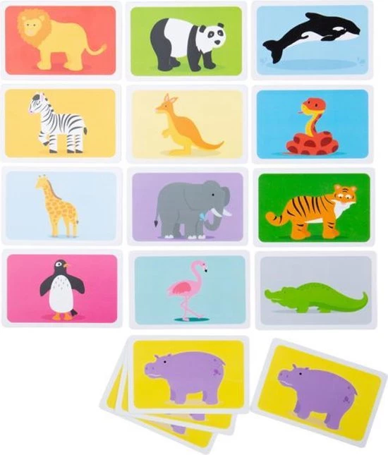 BIGJIGS Snap Kaarten - Wilde Dieren - Kaartspel 2 BIGJIGS Snap Kaarten - Wilde Dieren - Kaartspel - Afbeelding 2