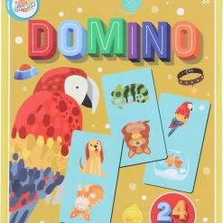 Universe Domino Spelletjes Met Dieren - Kaartspel – 24 Kaarten - Kinderspellen - Domino Spelletjes - Kaartspel – 24 Kaarten - Kinderspellen