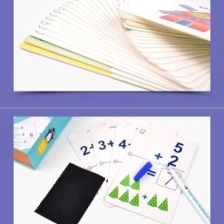 MiDeer Ik Leer Schrijven Woorden & Rekenen (2 Separate Sets) - Engelse Woorden Leren - Herbruikbare Pennen En Kaarten - 2 Verschillende Sets Pennen En Kaarten - Flash Card Voor Vroeg Onderwijs: Ik Leer Engelse Woordjes & Ik Leer Rekenen -kinderspellen Winkel 550x689 1