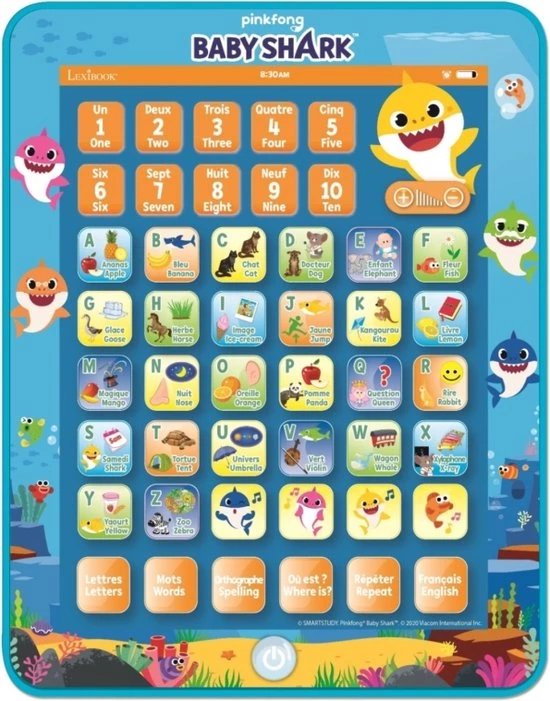 Lexibook Baby Haai Tweetalig Educatief Tablet (Frans/Engels) 3 Lexibook Baby Haai Tweetalig Educatief Tablet (Frans/Engels) - Afbeelding 3