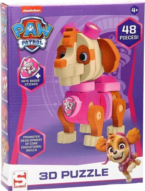 Paw Patrol 3D Puzzel Skye 48 Stukjes 1 Paw Patrol 3D Puzzel Skye 48 Stukjes