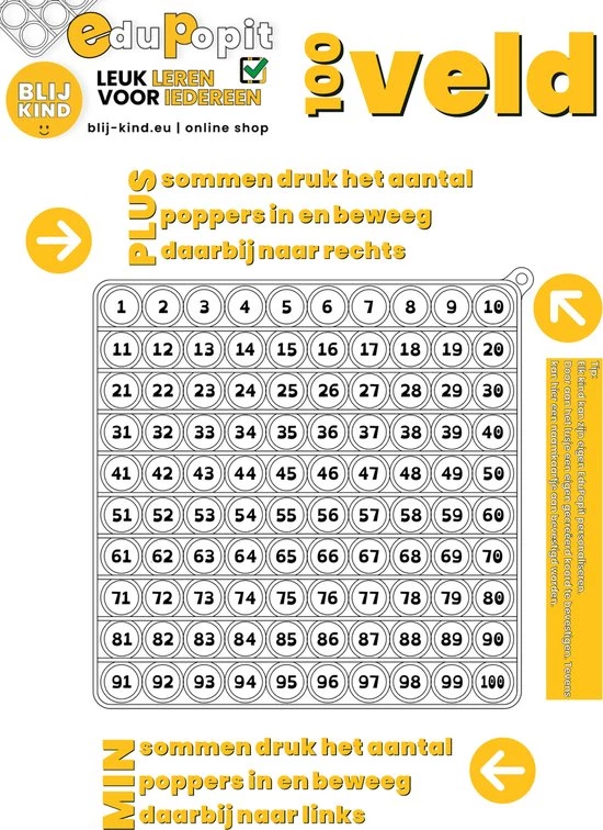 Blij Kind - Educatie - Rekenen - Hulpmiddel - Pakket - Popit - Dyslexie 4 Blij Kind - Educatie - Rekenen - Hulpmiddel - Pakket - Popit - Dyslexie - Afbeelding 4