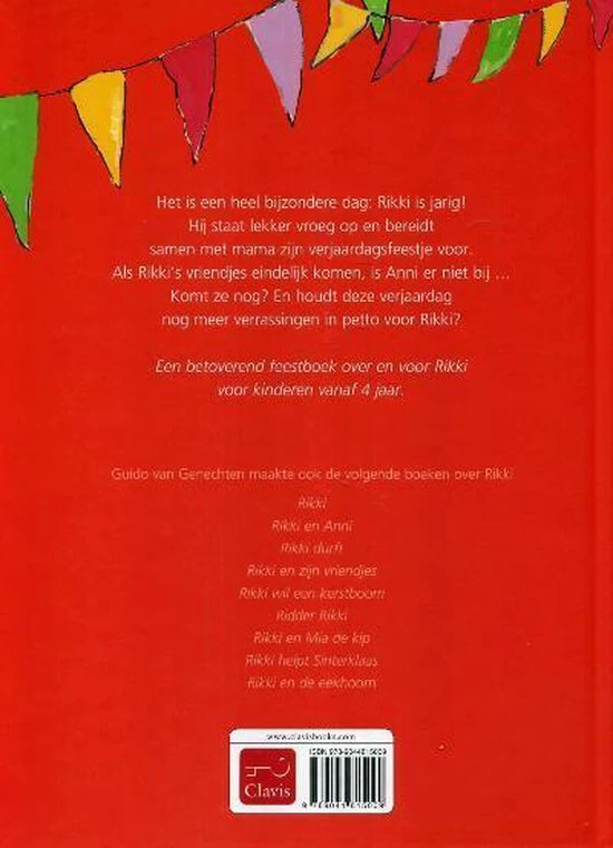 Guido Van Genechten Clavis Rikki Is Jarig. 4+ 3 Guido Van Genechten Clavis Rikki Is Jarig. 4+ - Afbeelding 3