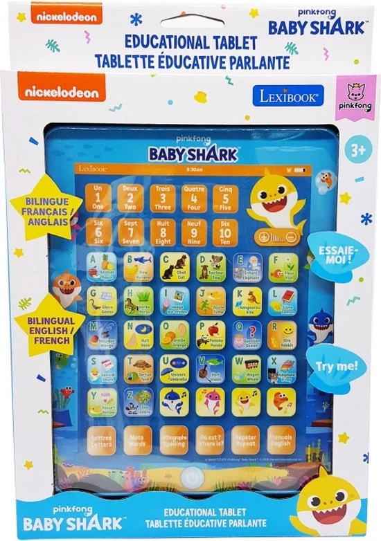 Lexibook Baby Haai Tweetalig Educatief Tablet (Frans/Engels) 1 Lexibook Baby Haai Tweetalig Educatief Tablet (Frans/Engels)