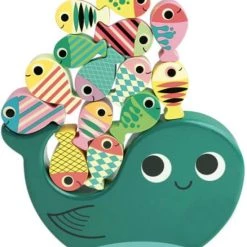 Vilac Houten Evenwichtsspel Walvis Van Kunstenares Ingela P. Arrhenius. -kinderspellen Winkel 550x797 2