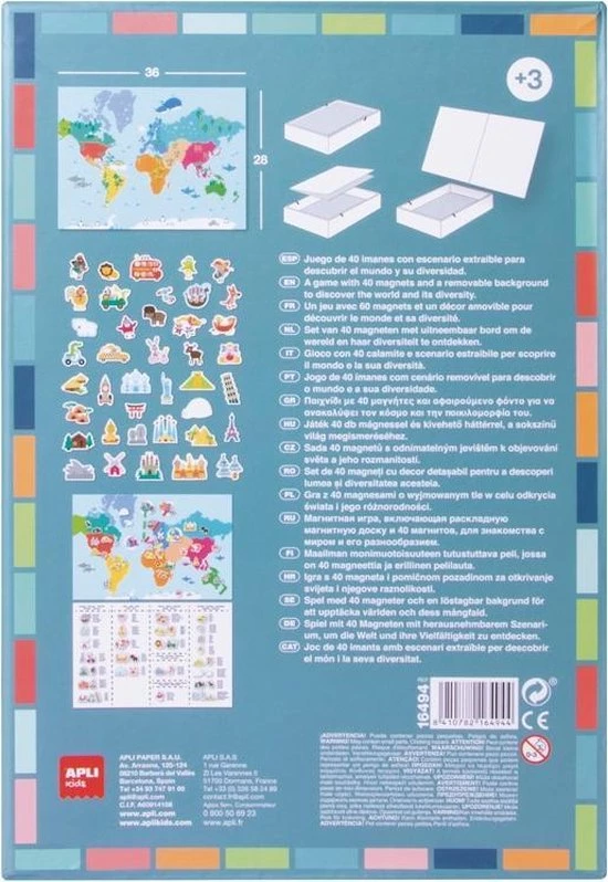 Apli Kids Wereldkaart Magneetspel 2 Apli Kids Wereldkaart Magneetspel - Afbeelding 2