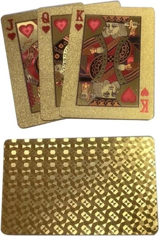 Merkloos Waterdichte Speelkaarten Goud - Kaarten - Waterbestendig - Poker - Blackjack - Patience - Spelletjes - Kaarten Truukjes - Outdoor - Kaarten Set - Plastic Goudfolie 7 Merkloos Waterdichte Speelkaarten Goud - Kaarten - Waterbestendig - Poker - Blackjack - Patience - Spelletjes - Kaarten Truukjes - Outdoor - Kaarten Set - Plastic Goudfolie - Afbeelding 7