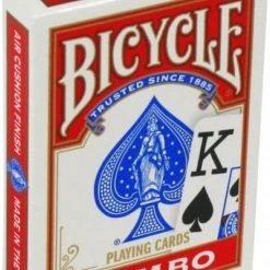 Merkloos Bicycle Rider Back Jumbo 2 Index Speelkaarten Rood